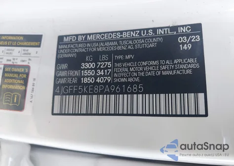 2023 Mercedes-Benz Gls 450 4Matic from USA, damaged, VIN 4JGFF5KE8PA961685